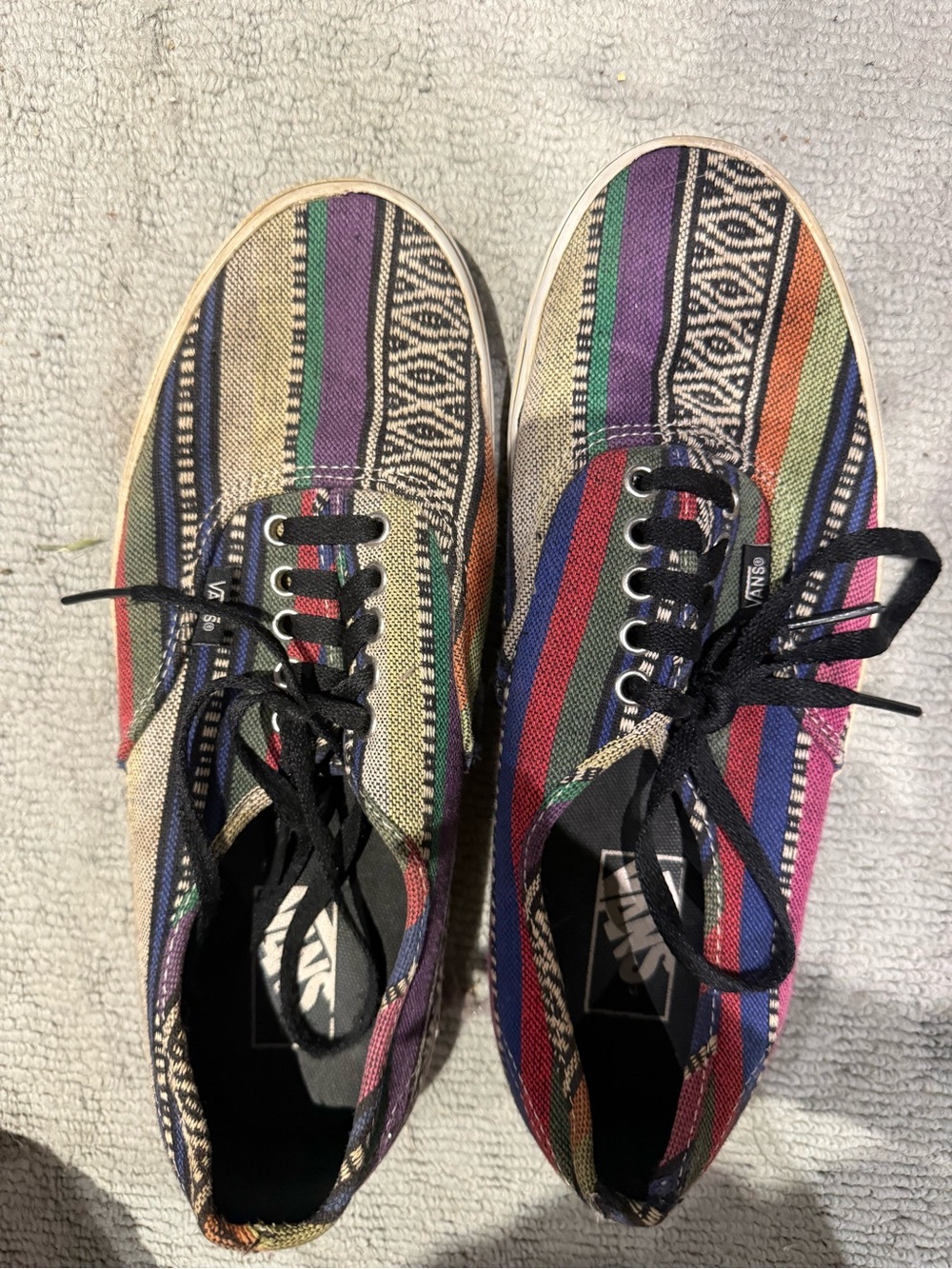 Vans Authentic Low-Top Sneakers in Multicolor Stripe